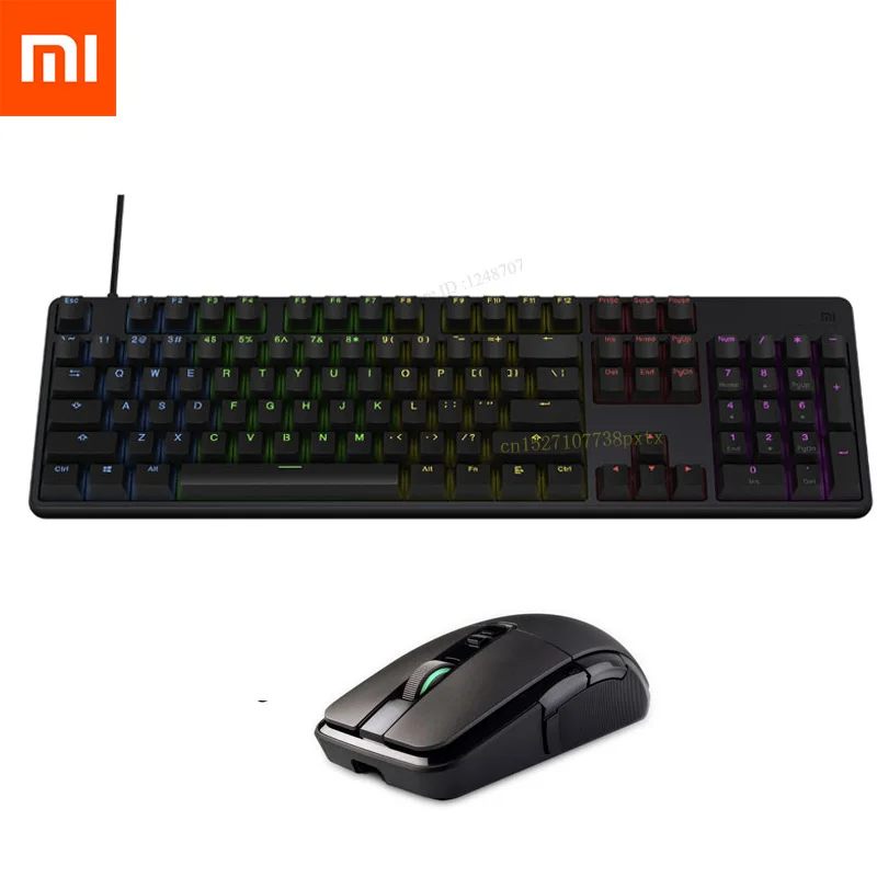 Xiaomi Механическая игровая клавиатура с RGB подсветкой гриф поддерживает до 33 клавиш с двойным режимом Xiaomi Беспроводная/проводная мышь