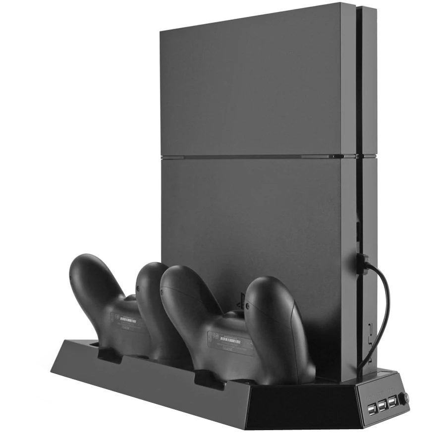 PS4 Вертикальная охлаждающая подставка с 2 контроллера Зарядное устройство зарядная док-станция для охлаждения кулер для Sony Playstation 4 шт. 4 игры аксессуары