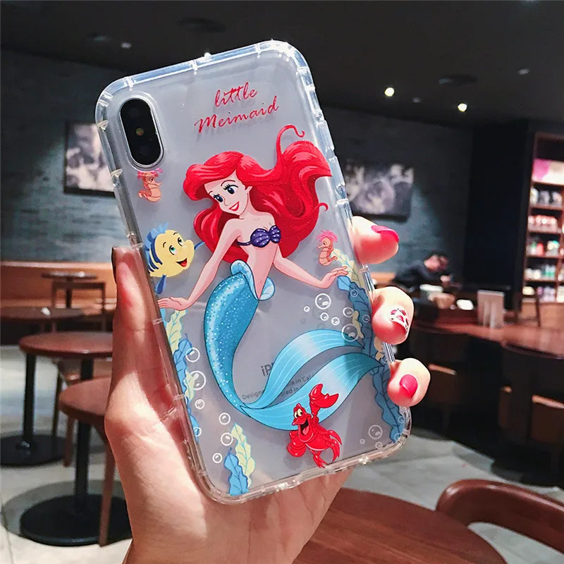 Алиса принцесса Русалка чехол для телефона Apple iPhone XR XS MAX X 8 7 6 S Plus милый Модный