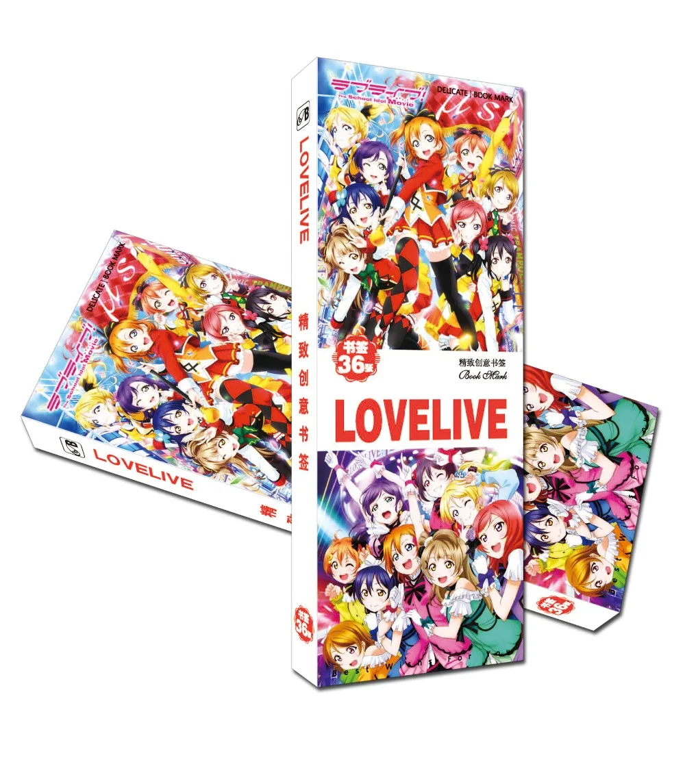 36 шт./компл. аниме Lovelive бумажная Закладка канцелярские закладки держатель для