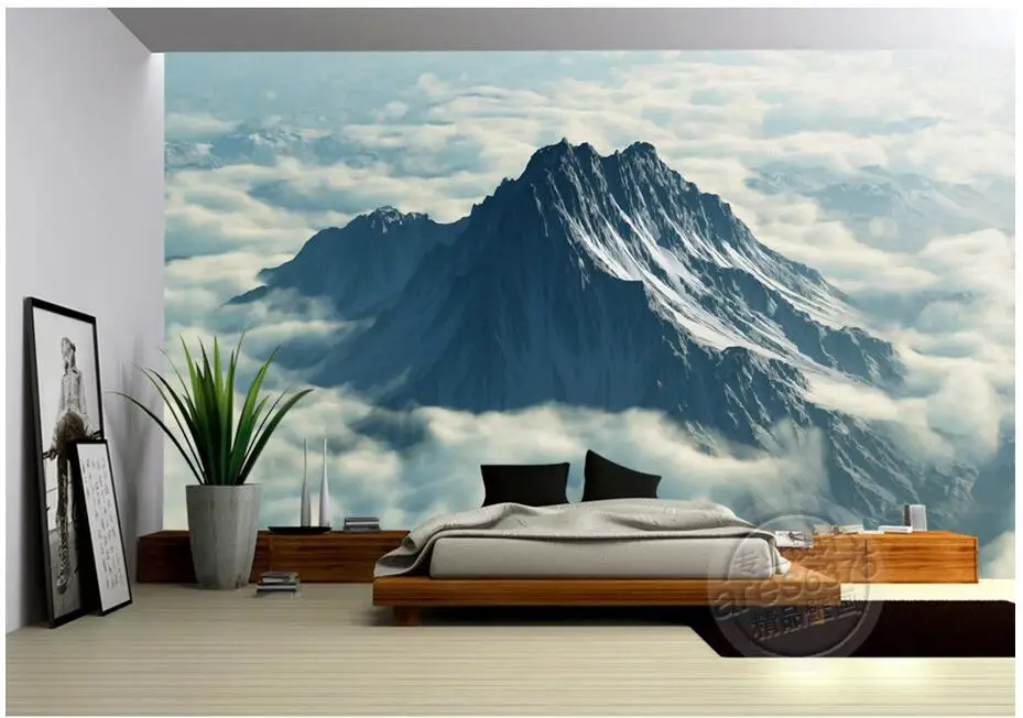 

3d room wallpaer custom mural non-woven photo Alpine white clouds decoration painting 3d wall murals wallpaper for walls 3d