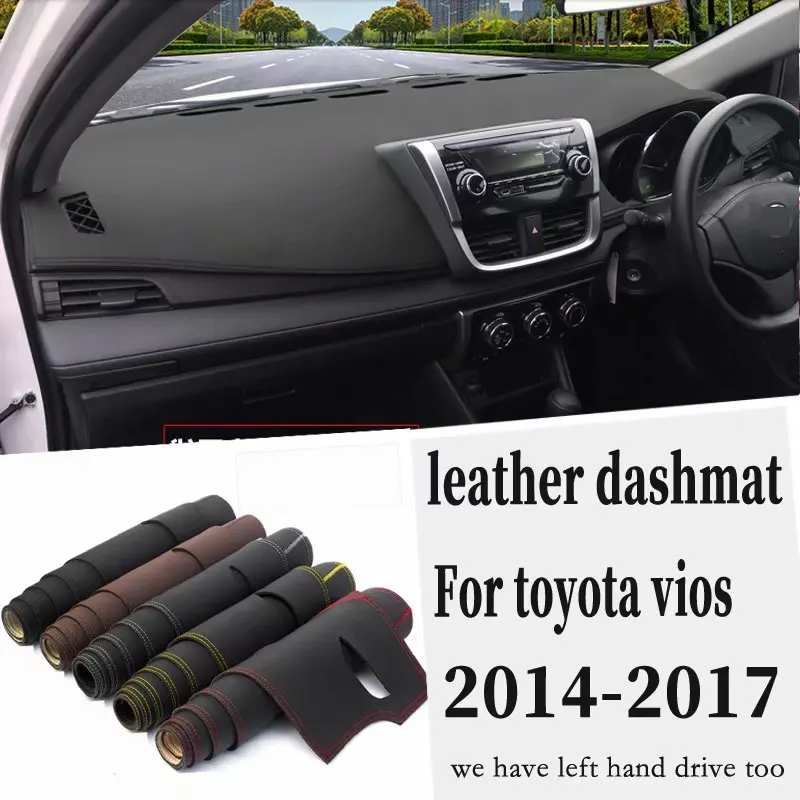 Для Toyota vios 2917 кожаный коврик на приборную панель коврик для автомобиля аксессуары для укладки на заказ