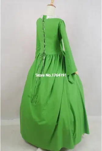 2016 Горячие Продажа Светло-Зеленый Длинные Рукава Мария Антуанетта Партии Dress