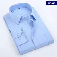 2021 new mens dress shirt solid color 8xl black white blue gray chemise homme male business casual long sleeved shirt