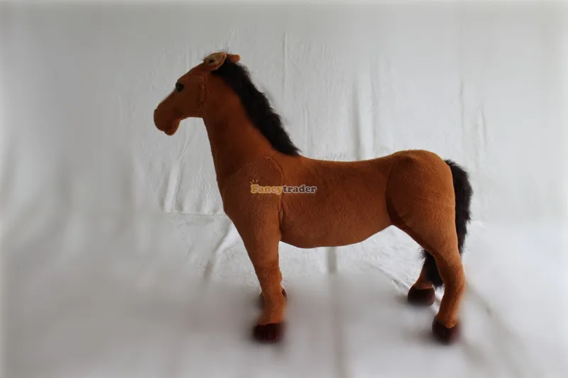 

Fancytrader As Real! Cute High Quality Horse Toy 43'' 110cm Giant Soft Plush Stuffed Emulational Horse, Free Shipping FT90281