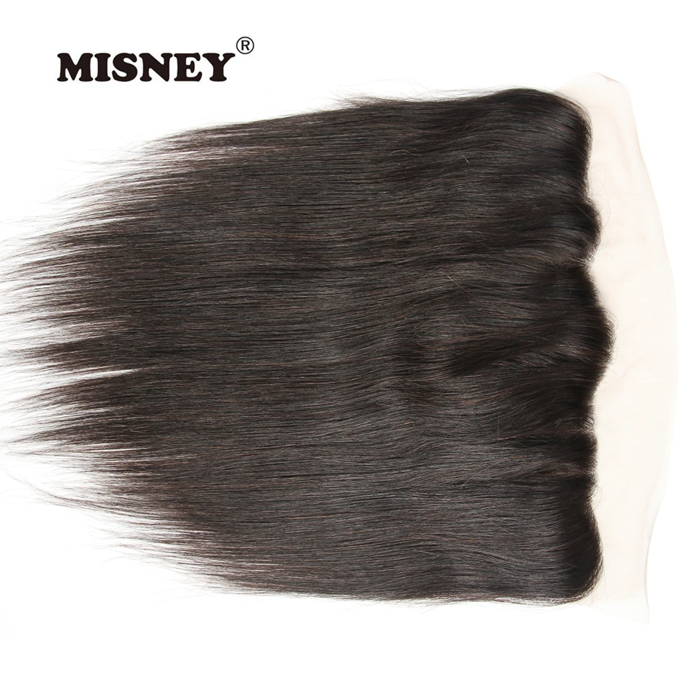 

Brazilian Non Remy Hair Lace Frontal 4x13 Brazilian Hair Straight 100% Human Hair Natural Black Color Lace Closure