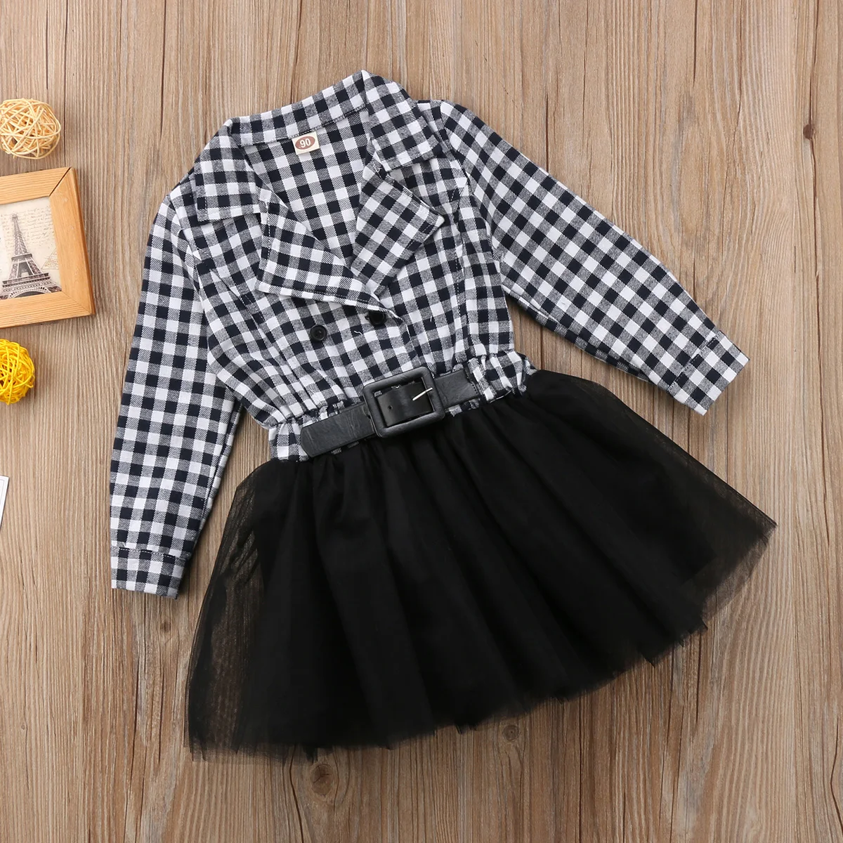 Лидер продаж 2019 черное платье Pudcoco для маленьких девочек модное Тюлевое с длинным