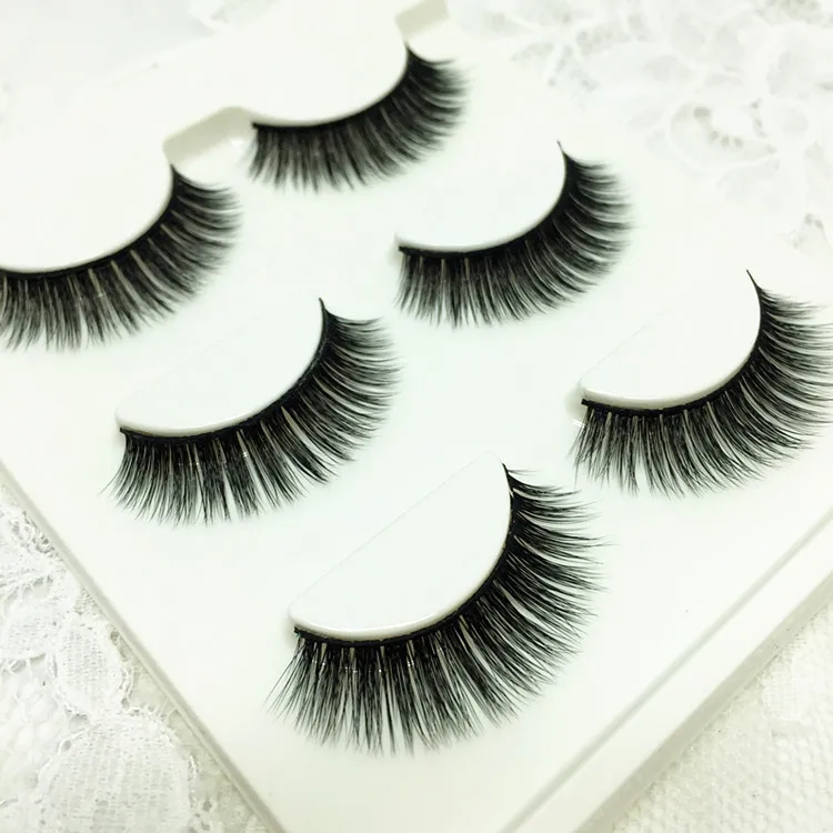 3 пары женские густые накладные ресницы для макияжа|eyelash gloss|tool tapeeyelash deals |