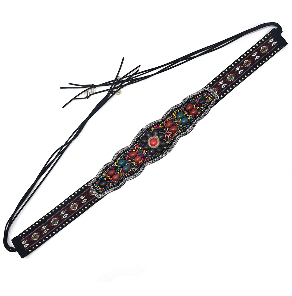 Gypsy Hippie Boho Bohemian Belly Chain Belt Dance Body Ethnic Sash Casual Waist Dresse Retro Black Leather Belts |