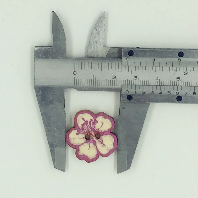 2017 г. Мультяшные кнопки в стиле ретро с цветочным узором 2 отверстиями плоской