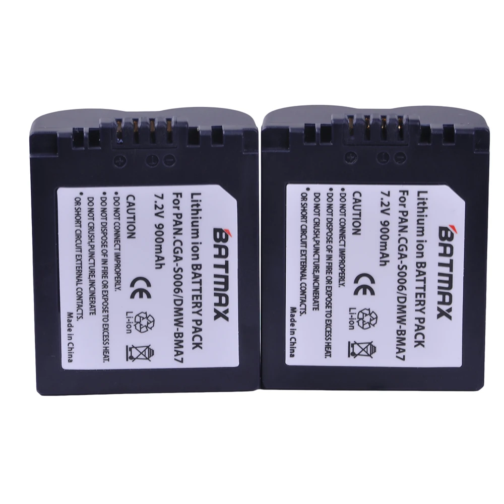 Аккумулятор для фотоаппарата Panasonic 2 шт Φ S006A DMC FZ7 FZ8 FZ18 FZ28 FZ30 FZ35 FZ38 FZ50 SLR|cgr s006e battery|cga