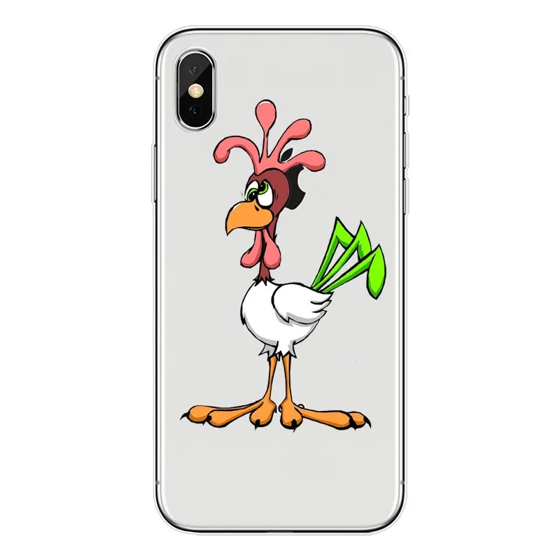 Смарт-курицы из мультика Мягкий ТПУ силиконовый чехол для iphone 6 S 8 Plus X 10 4S 5C XS Max 5s SE