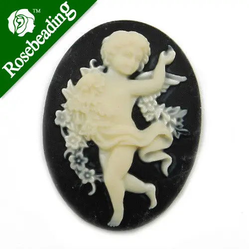 

30*40MM Black Oval Cameo Cabochons,Sold 30 pcs per lot