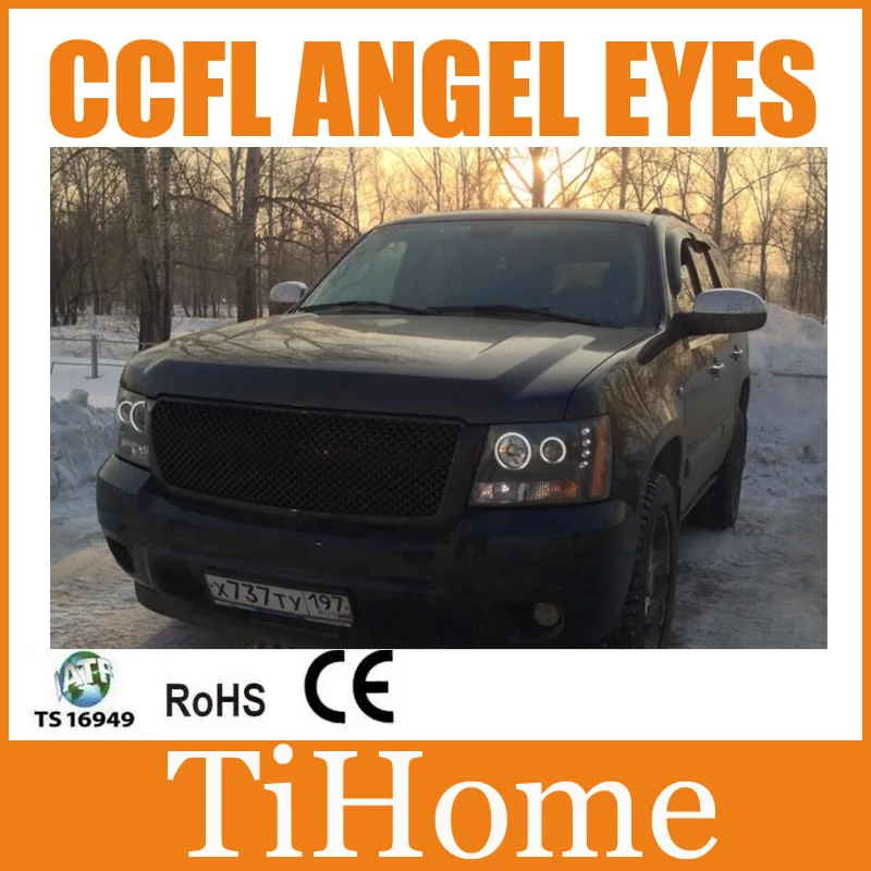 Бесплатная доставка комплект глаз ангела Tahoe CCFL кольцо ореола без проектора