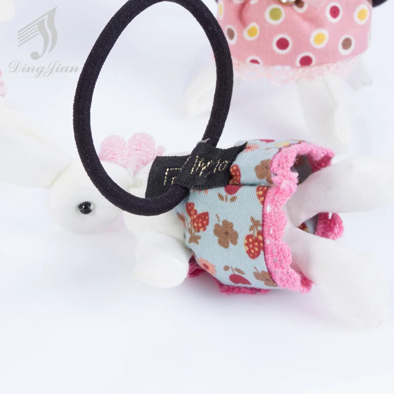 2Pcs Fashion Elastic Hair Bands Floral Design Bows Headbands Lace Drill Small Rabbit Shape Accessories A02019 | Детская одежда и