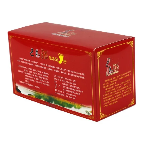 Бесплатная доставка оригинальный травяной порошок для мытья ног Bama Tang растение 20