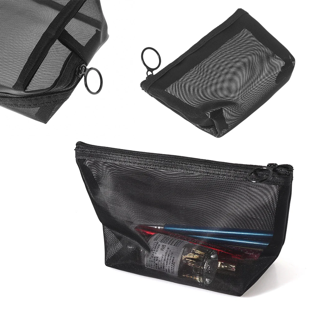 1PC Women Men Neceser Cosmetic Bag Black Transparent Travel Fashion Small Large Black Toiletry Makeup Organizer Bags Case Pouch