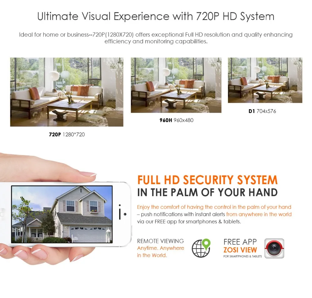 ZOSI 720P H.265 8-канальный сетевой видеорегистратор 4-в-1 CVBS AHD CVI TVI CCTV цифровой видеогеристратор обособленный для безопасности DVR RJ45 цифрового видео Регистраторы HDMI видео Выход