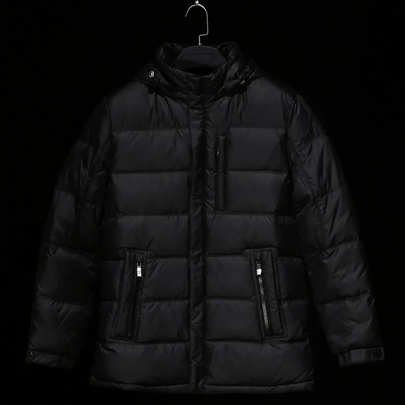 MALIDINU 2022 Men Fashion Duck Down Jacket Brand Thick Down Jacket Men Winter Coat Jackets Hooded Zipper Rib Cuff Free Shipping