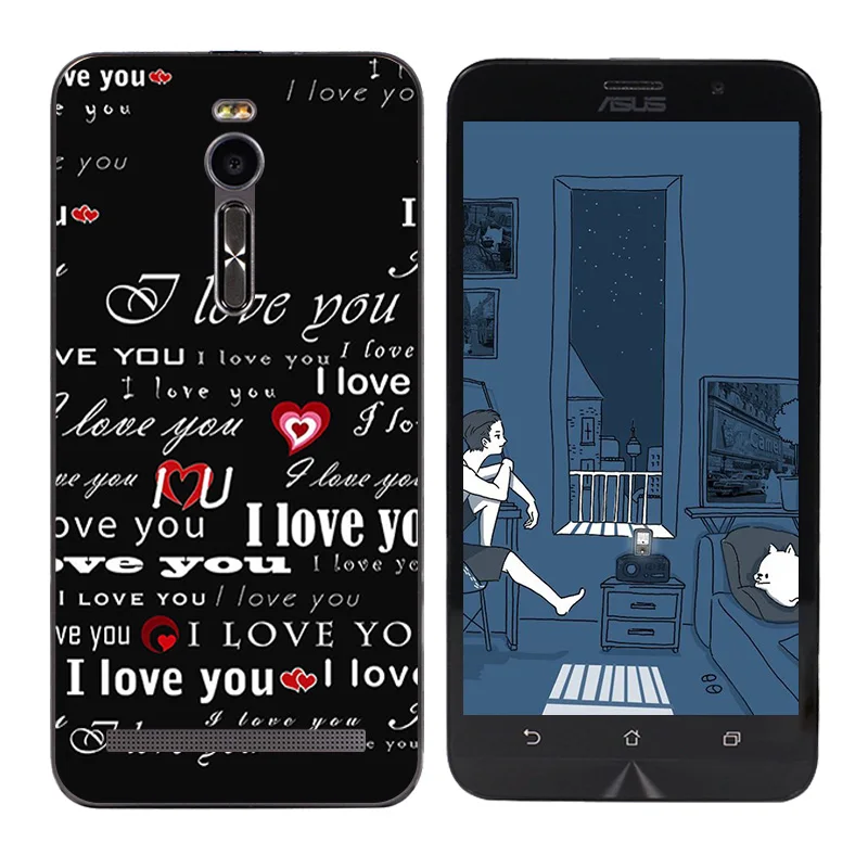 Soft Silicone Cover Case for ASUS Zenfone 2 ZE551ML ZE550ML Character Printing Phone Zenfone2 |