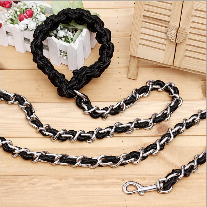 170 см Горячая продажа анти укуса Большой собачий поводок металлические