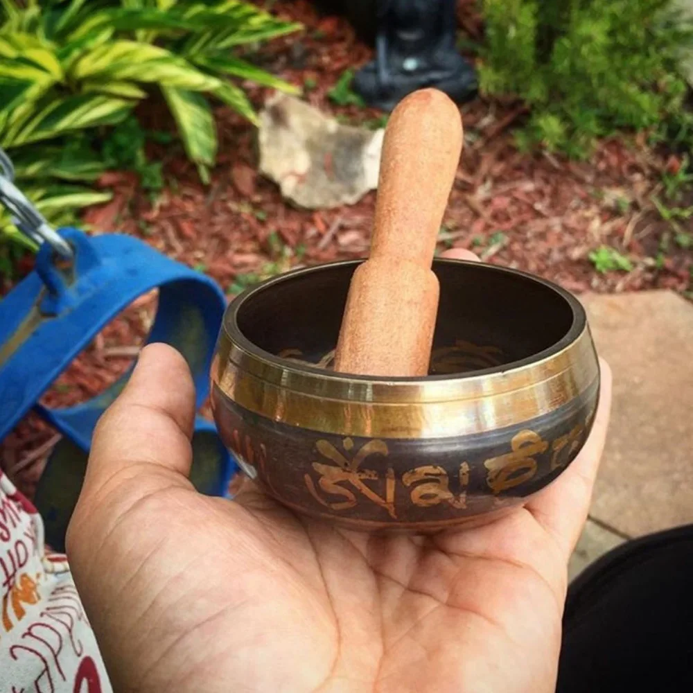 

Hand Hammered Tibetan Yoga Singing Bowl Set Meditation Spiritual Chakra Healing 7cm
