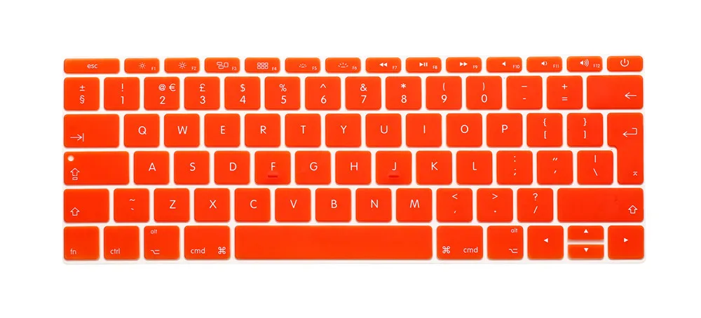 Клавиатура кожного покрова Европейская версия для Macbook 1" A1534 retina Pro 13" не с сенсорной панелью A1708 Версия ЕС пылеотталкивающая пленка - Цвет: Orange