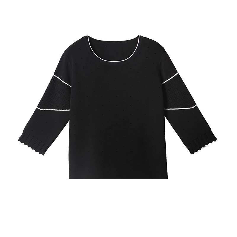 2XL брендовый женский костюм весна-лето 2019 Новый Повседневный вязаный футболка с