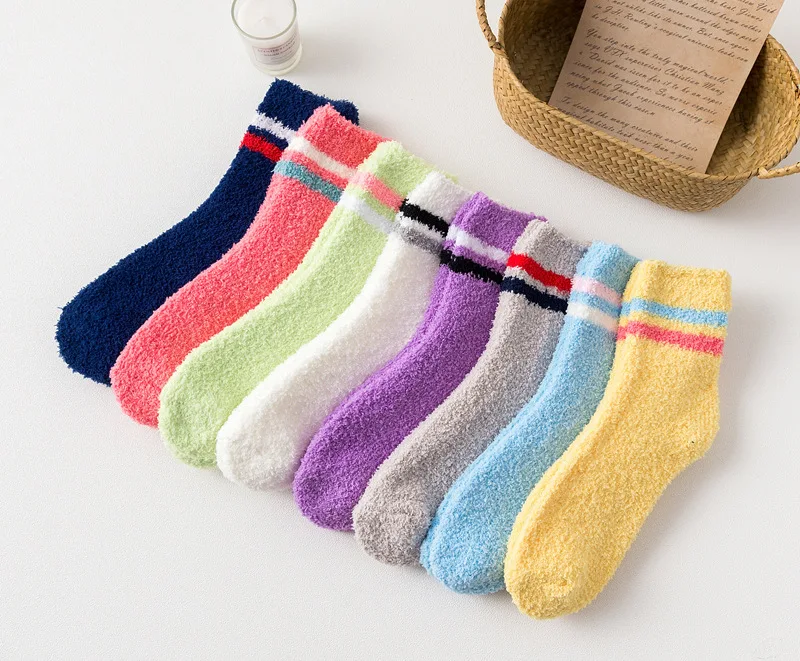 

New Warm Thickened Half Velvet Home Sleep Socks
