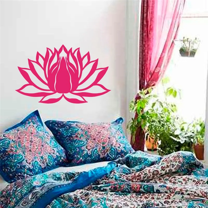 Настенные наклейки Lotus Flower Namaste символ виниловая наклейка фрески Йога Zen богемная