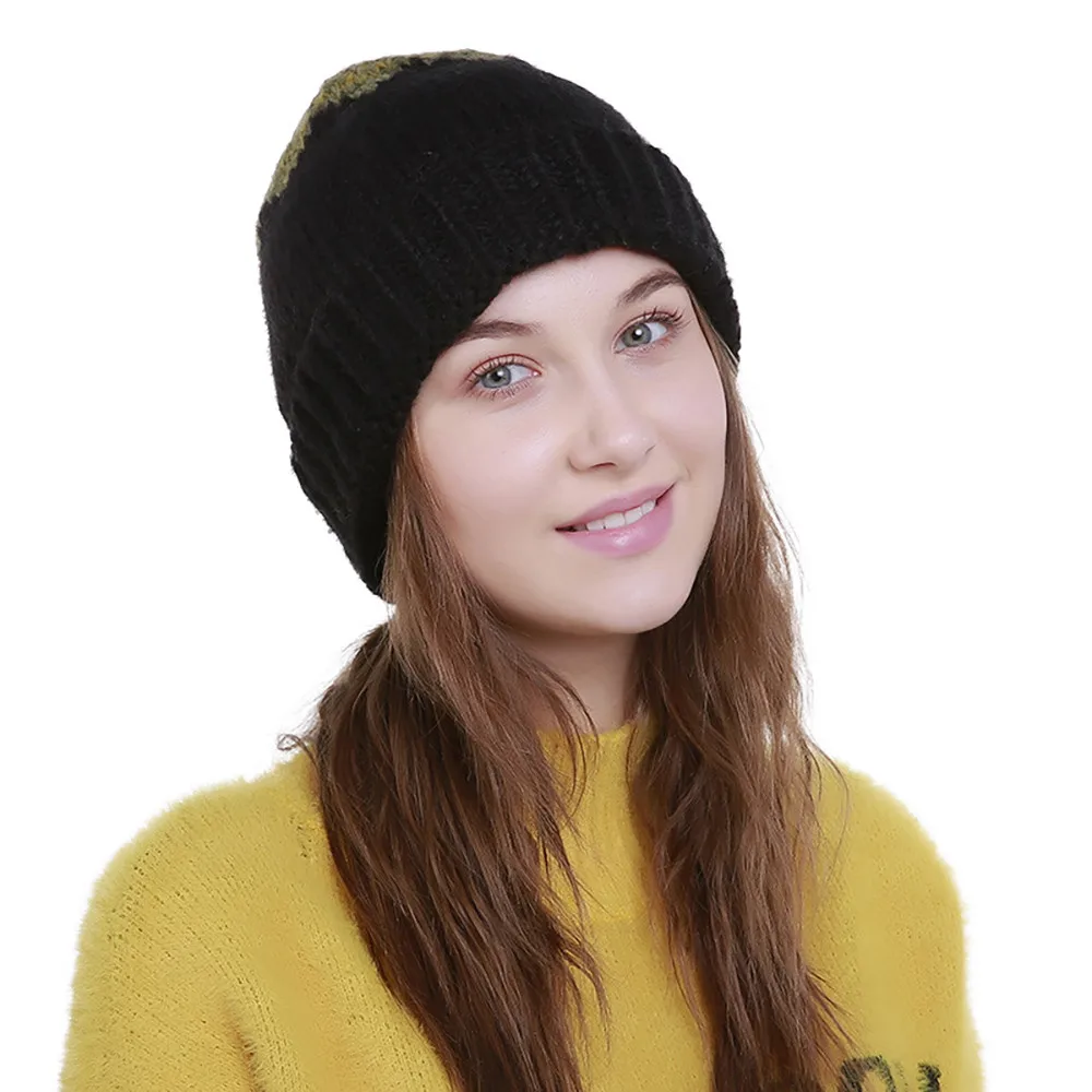 Шапка 2019 горячая Распродажа Женская Вязаная Шерстяная цветная теплая зимняя
