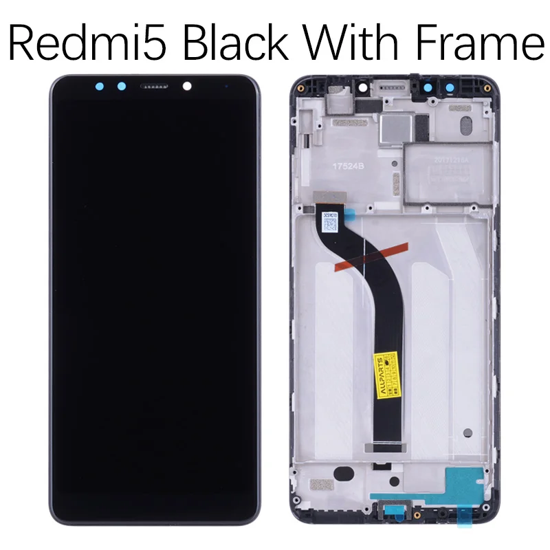Black with Frame Дисплей для Xiaomi Redmi 5 MDG1 MDTI MDI1 LCD в сборе с тачскрином 5.7'' черный белый золото - Цвет: Black with Frame