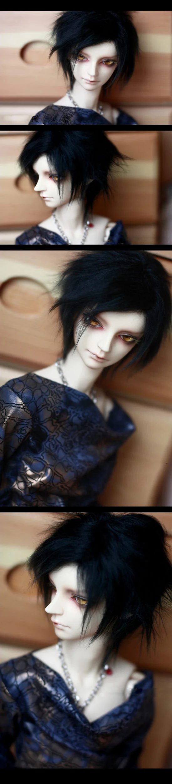 BJD кукла меховой парик черные короткие прямые волосы парики для 1/3 1/4 1/6 BJD DD SD MDD MSD YOSD дядюшка кукла меховые парики