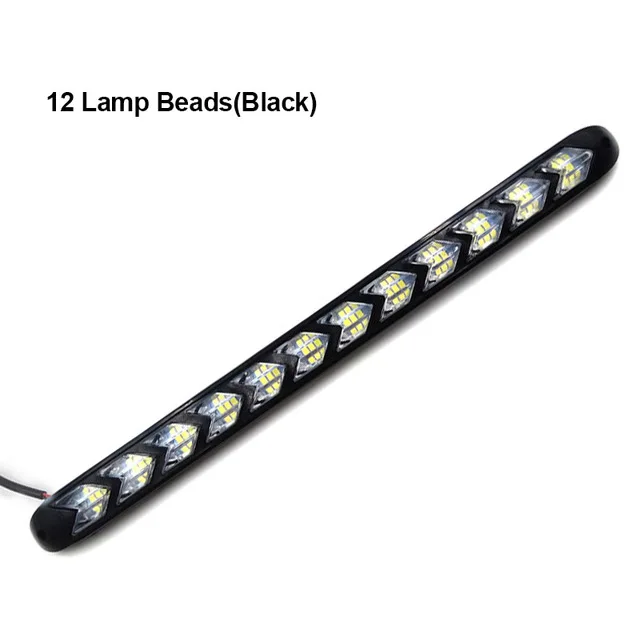 12LED-Black EALEN 1 комплект автомобиля светодиодный DRL противотуманных фар поворотники с желтым рулевого для Audi A4 B6 B8 VW Passat B5 B7 Skoda Octavia A7 Renault - Испускаемый цвет: 12LED-Black