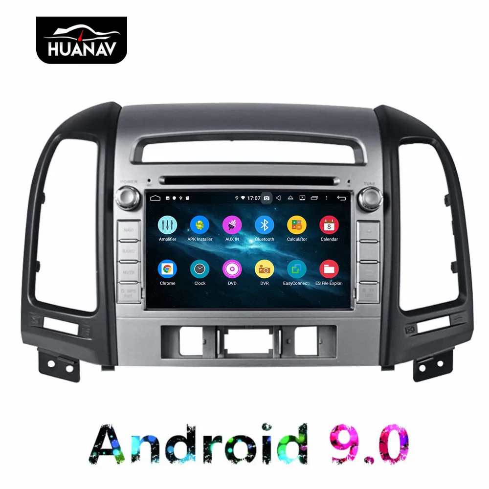 DSP Android 9 0 автомобильный dvd плеер gps навигация для Hyundai Santa fe 2006 2012 авто стерео радио