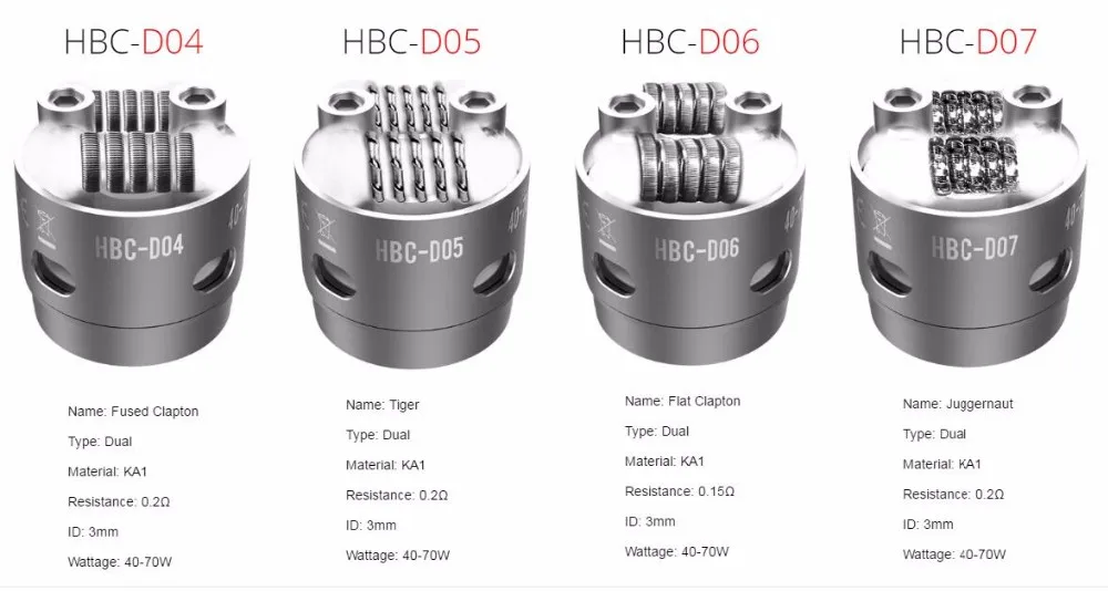 4 шт./лот Оригинал Geekvape Eagle S01 S02 S03 D01 D02 серия ручная сборка катушка HBC ядро для Sub Ohm