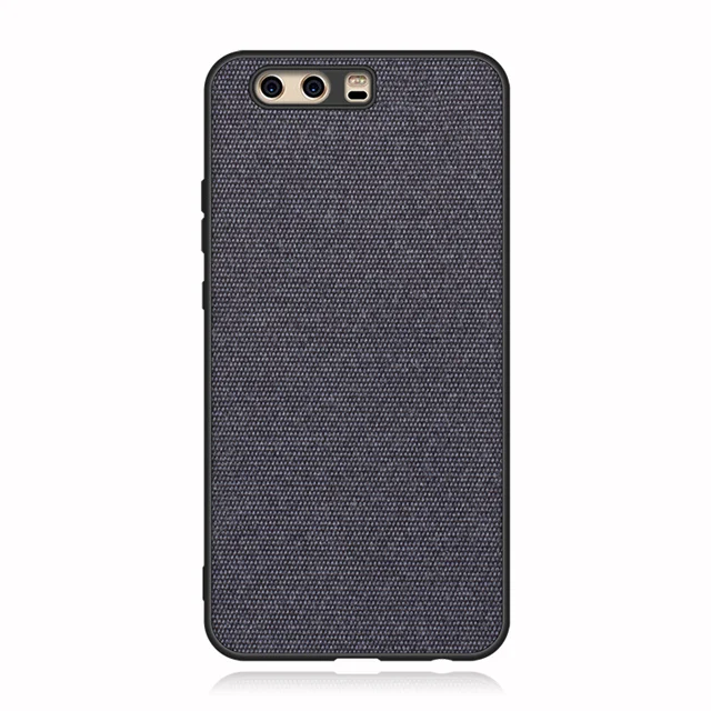 Blue Чехол для huawei P10 Мягкий ТПУ Край холст задняя крышка модная матерчатая ткань чехол для huawei P10Plus P10 Plus чехол для телефона - Цвет: Blue