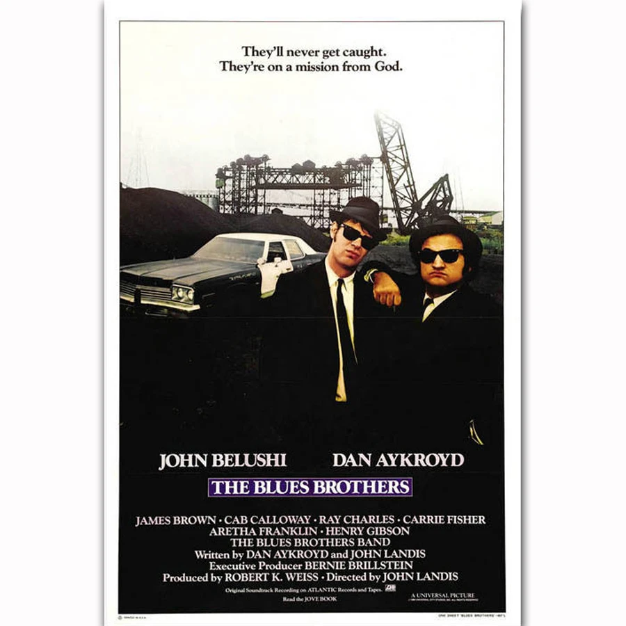 FX1776 THE BLUES BROTHERS классический фильм Персонаж винтажный пользовательский постер