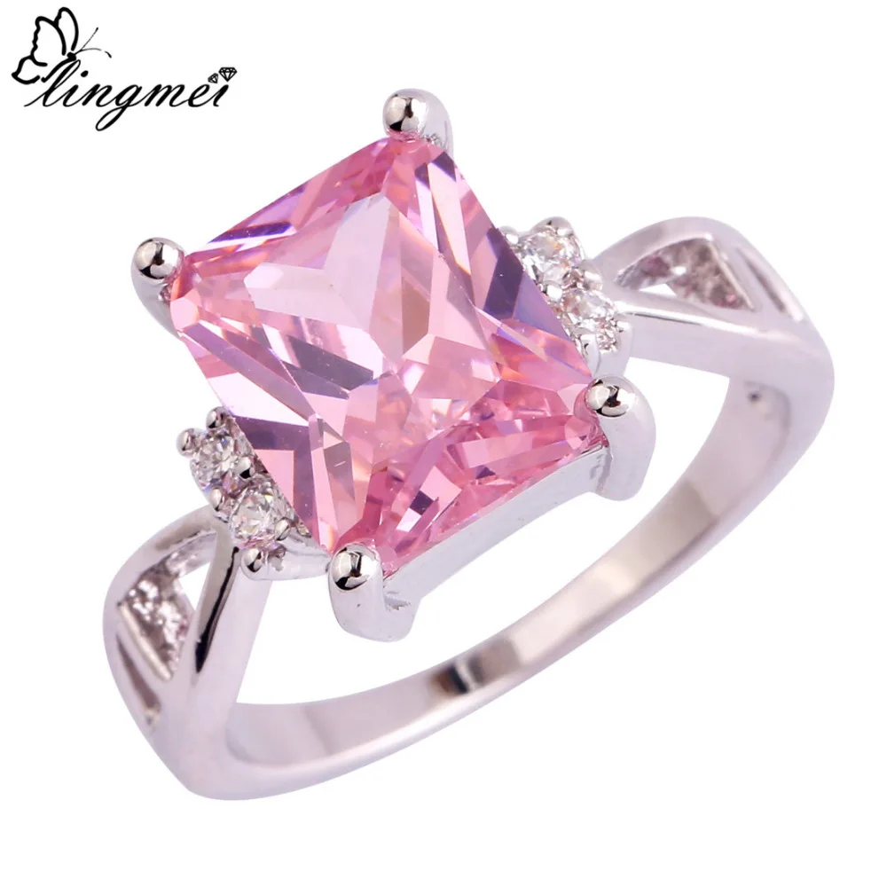 Кольцо женское серебряное с синим розовым и белым фианитом размеры 6 7 8 9 10 11|ring