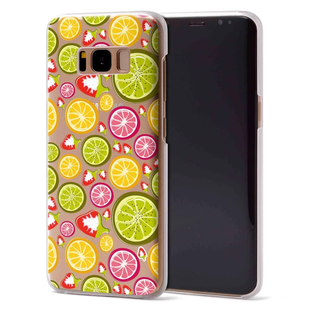 Для Новинка 2017 Coque Samsung Galaxy S8 чехол Свежие фрукты силиконовый для Plus S7 край случае |