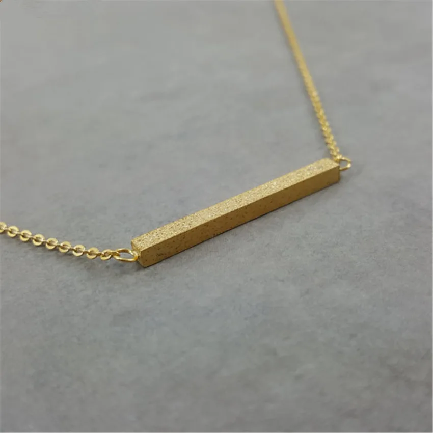 Великолепная сказка Нержавеющая сталь цепи колье Boho Bijoux геометрический бар Шарм