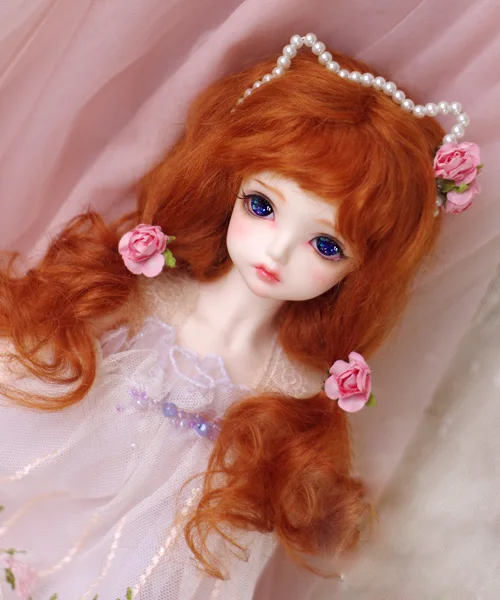 Куклы BJD красные мохеровые парики редиса для 1/3 1/4 1/6 1/8 1/12 DD SD MSD YOSD куклы длинные