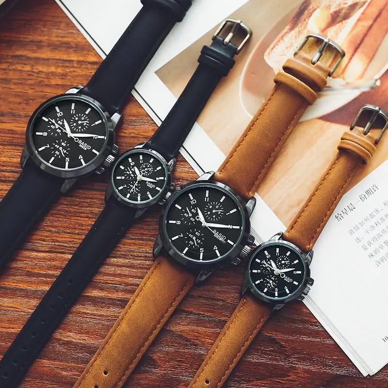 Часы наручные для мужчин и женщин кварцевые модные классические