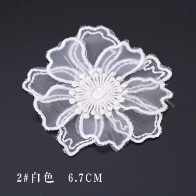 

Color Eugene Yarn Embroidered Cloth with Lace Patch Patches for Clothing
