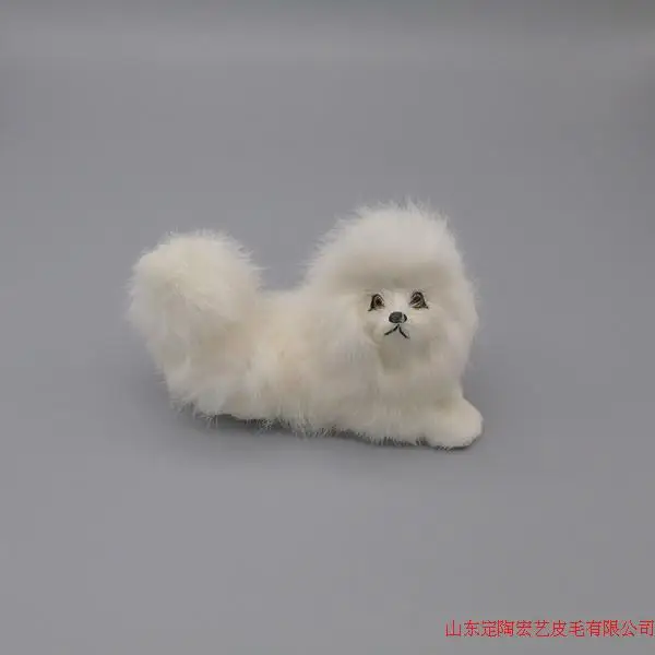 

Simulation poodle polyethylene&furs poodle model funny gift about 16cmx11cm