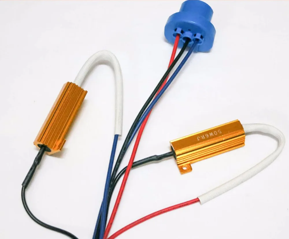 50 шт. Вт 6ohm Золотой плавкий предохранитель 9004 9007 HB1 HB5 Hi/Low HID Xenon Kit Canbus компенсатор