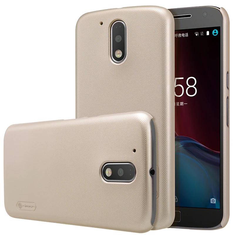 NILLKIN Frosted Shield Case For Motorola G4Plus CaseHard PC Back Cover With Gift Screen Protector motorola z Phone coque |