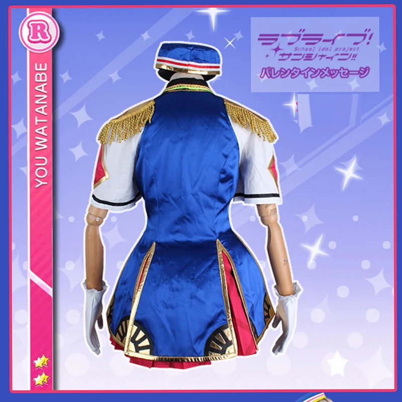 Вечерние платья для косплея Lovelive sunshine Happy train You Watanabe, костюмы на Хэллоуин для женщин, одежда в стиле аниме