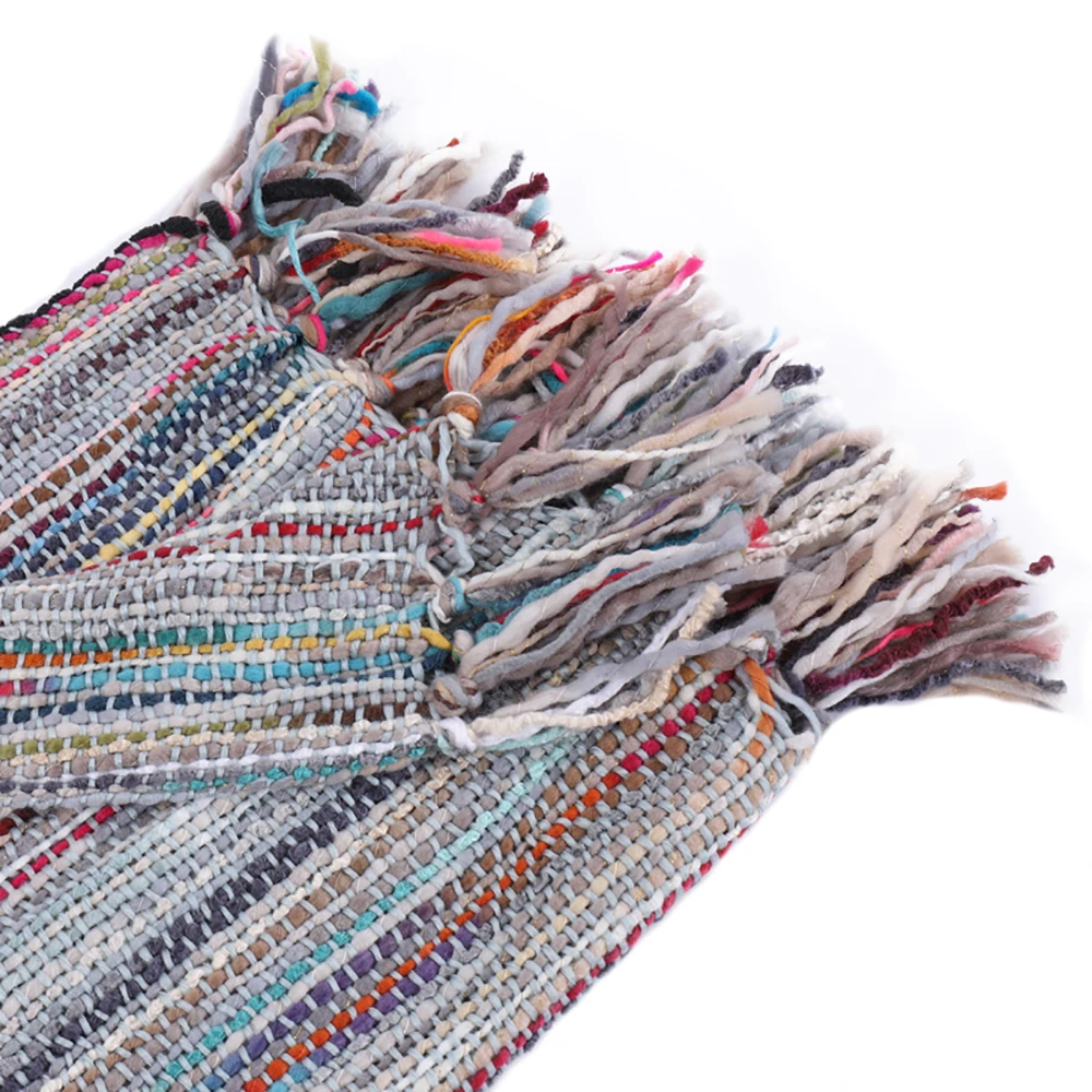 Battilo Tassel вязаный плед диване покрывало одеяло 6" x 50"(смешанные цвета