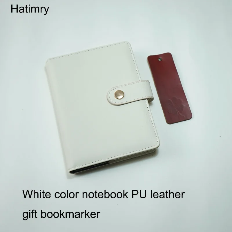 Hatimry travelers journal PU leather notebook  stitch books gift leather book markers pen loop school supplies leather books